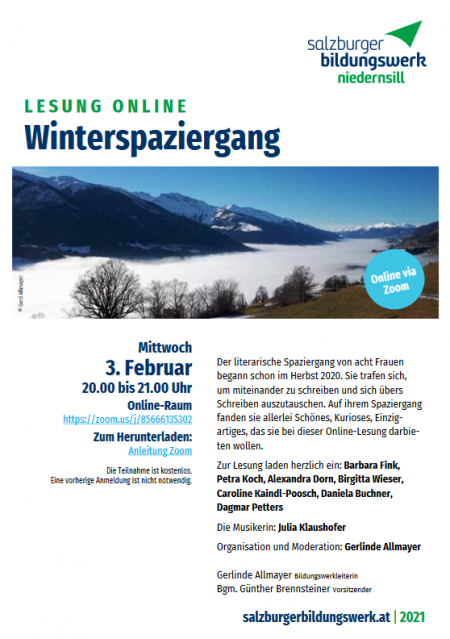 Lesung Online - Winterspaziergang