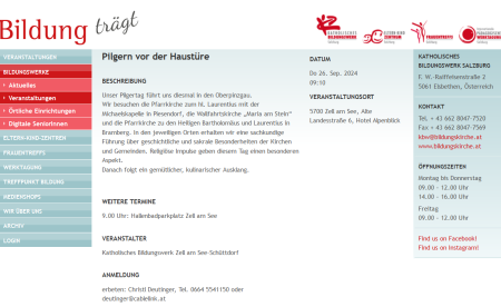 Pilgern vor der Haustüre